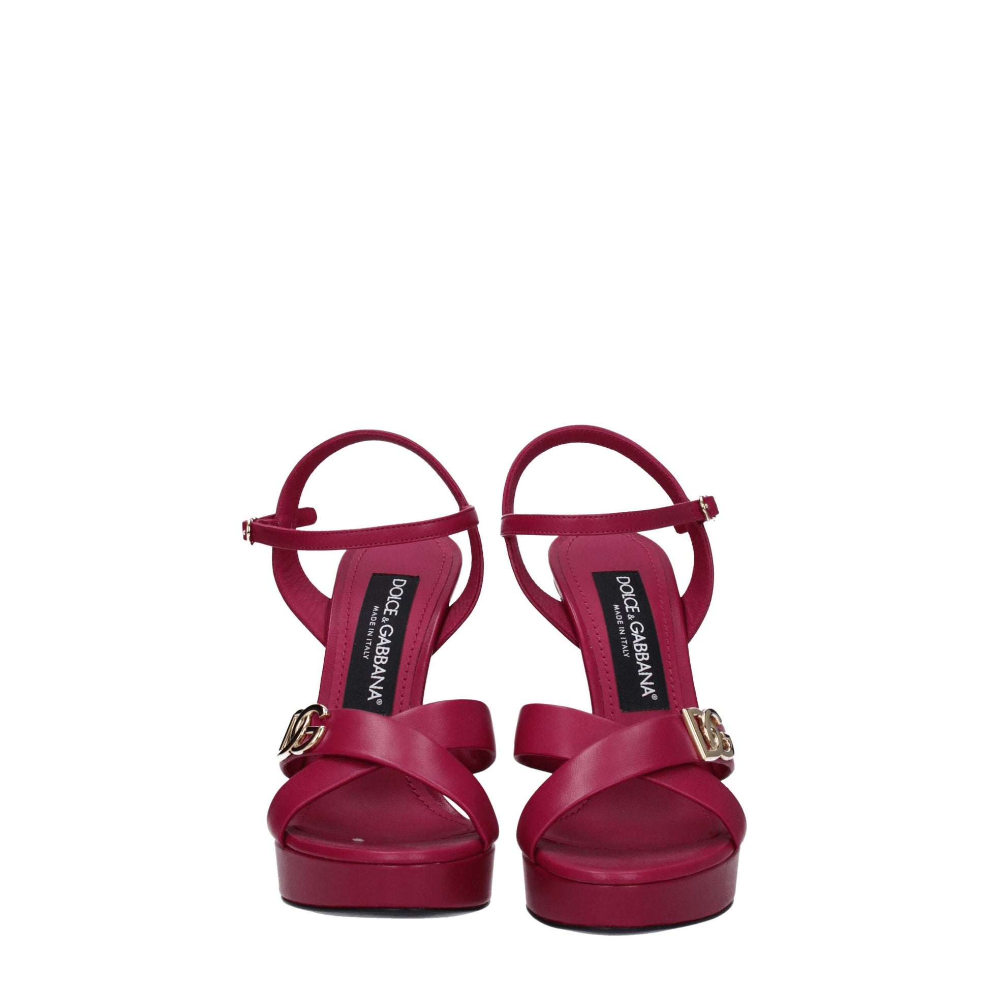 Pink Leather Platforms