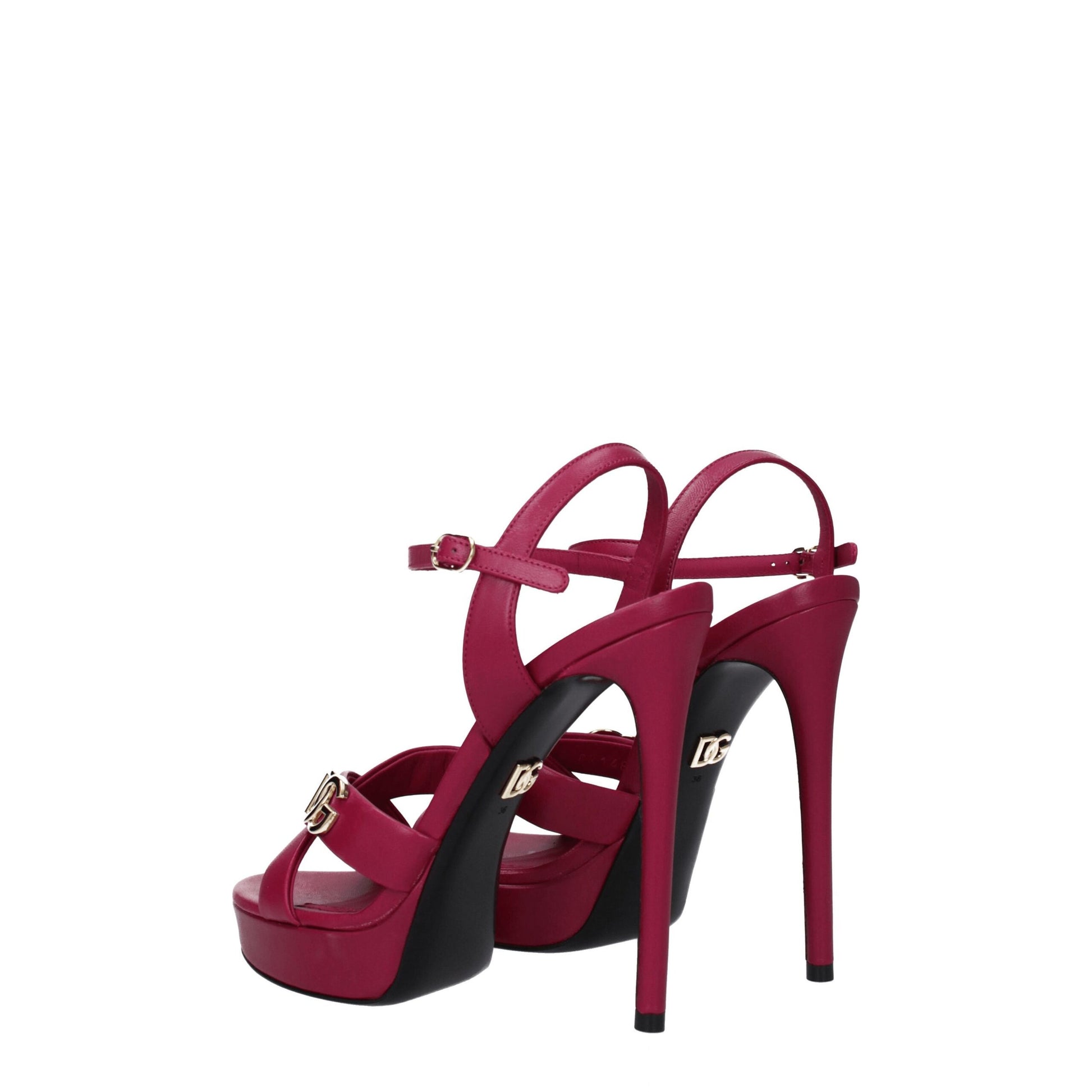 Pink Leather Platforms