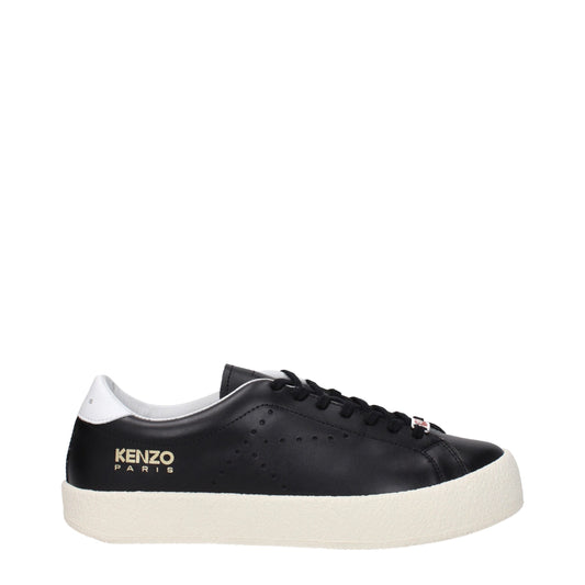 Black Leather Low Tops