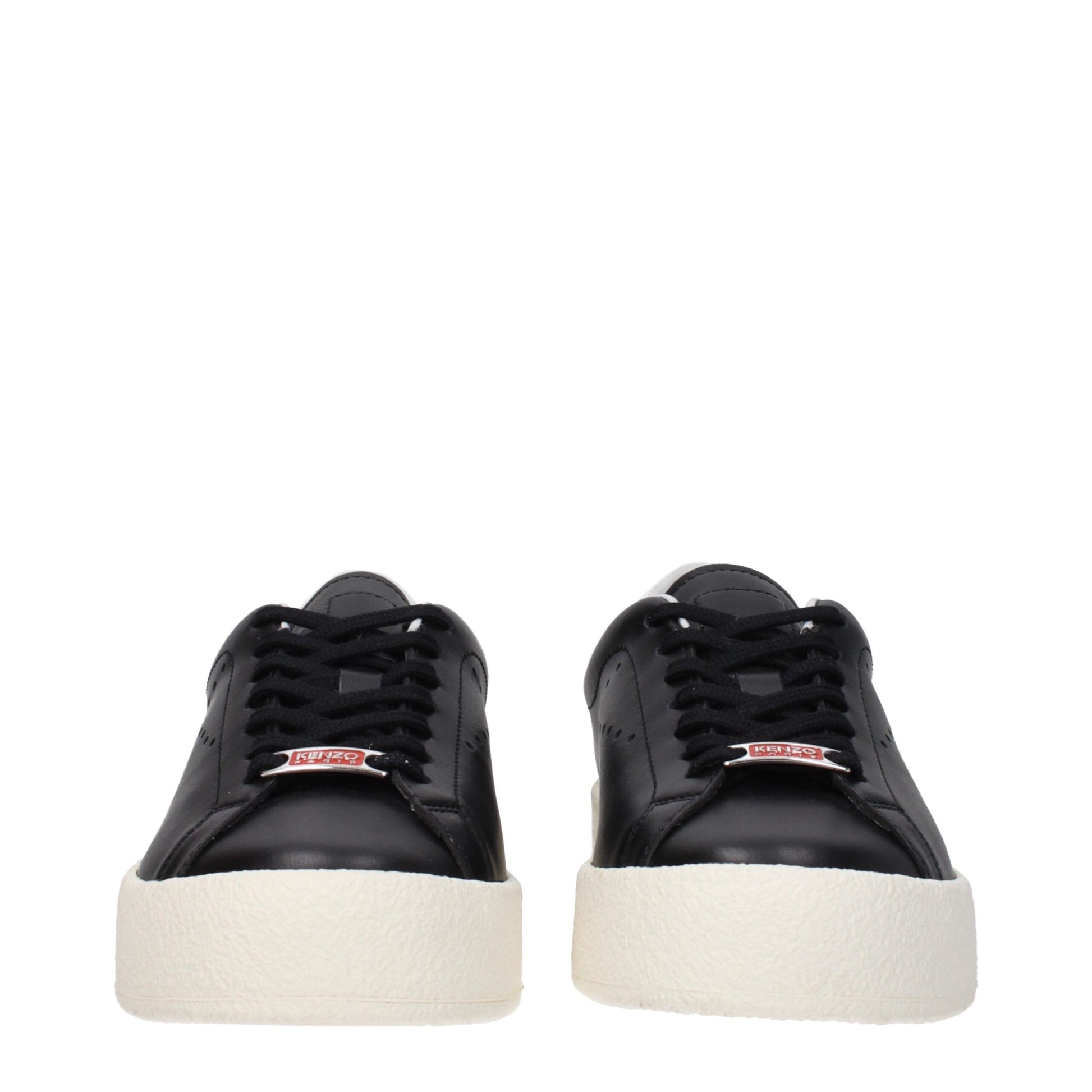 Black Leather Low Tops