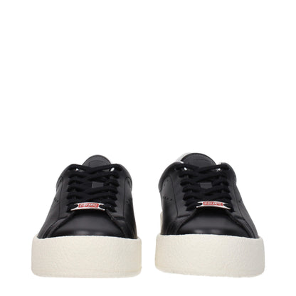 Black Leather Low Tops