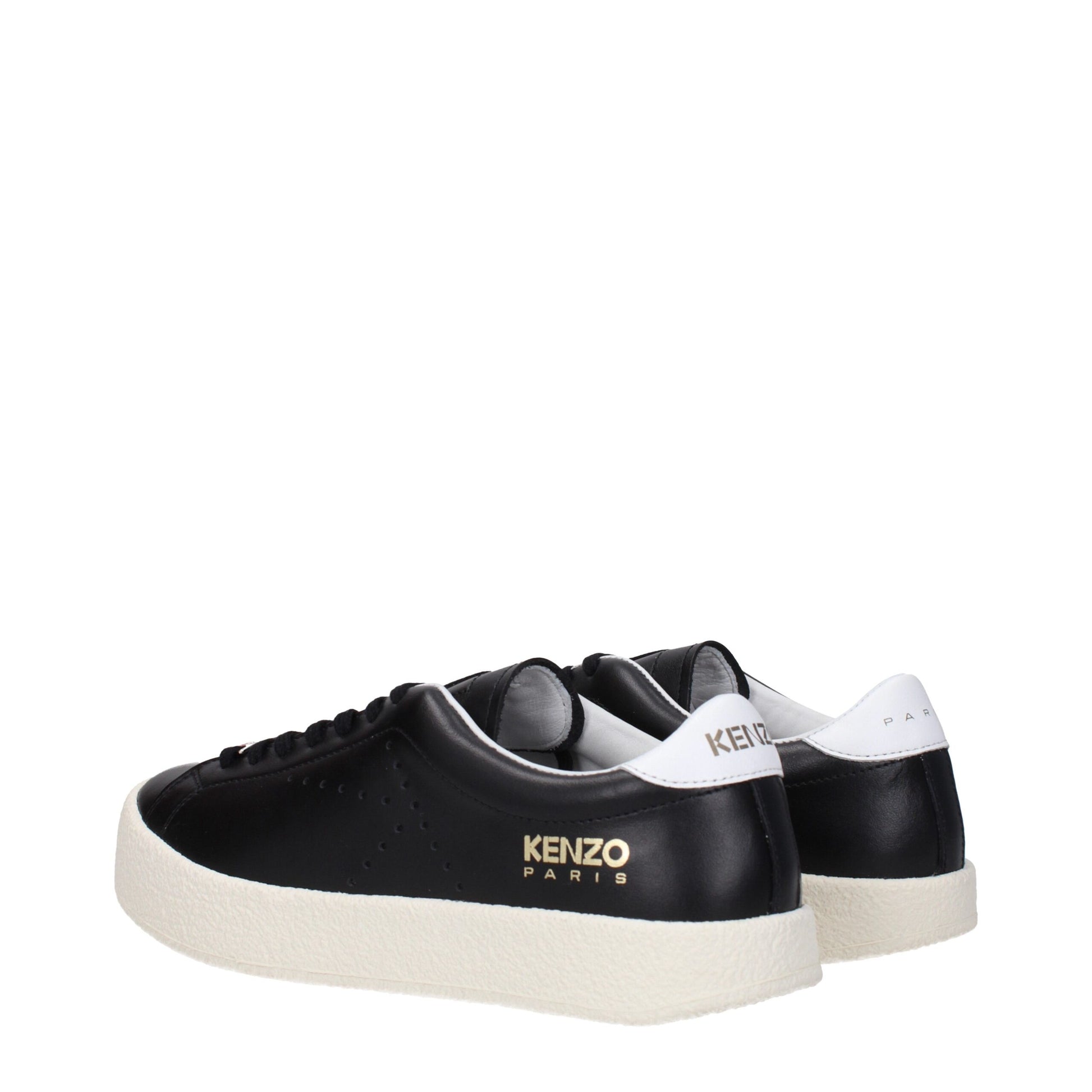 Black Leather Low Tops