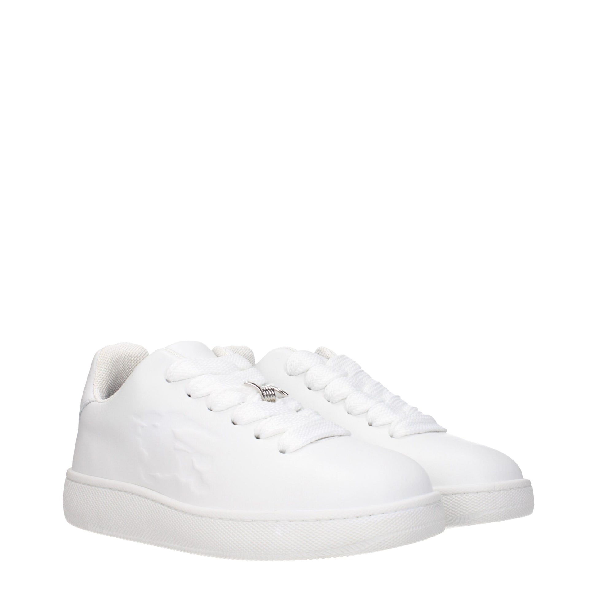 White Leather Low Tops