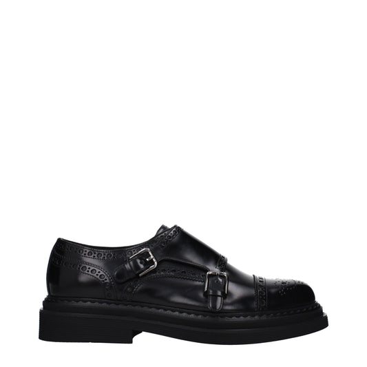 Black Leather Oxfords And Derbies