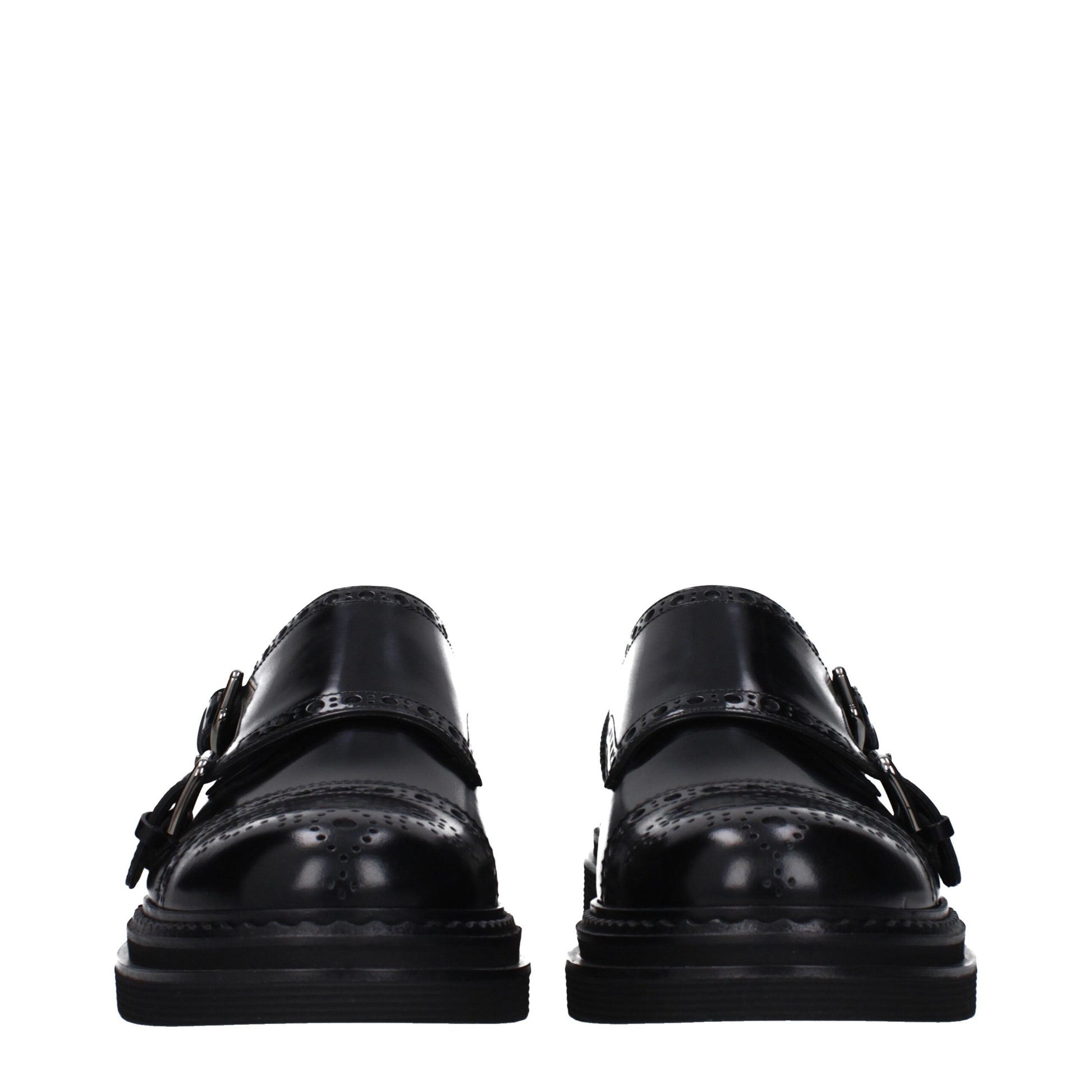 Black Leather Oxfords And Derbies