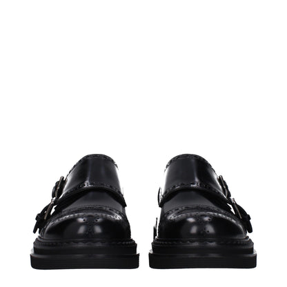 Black Leather Oxfords And Derbies