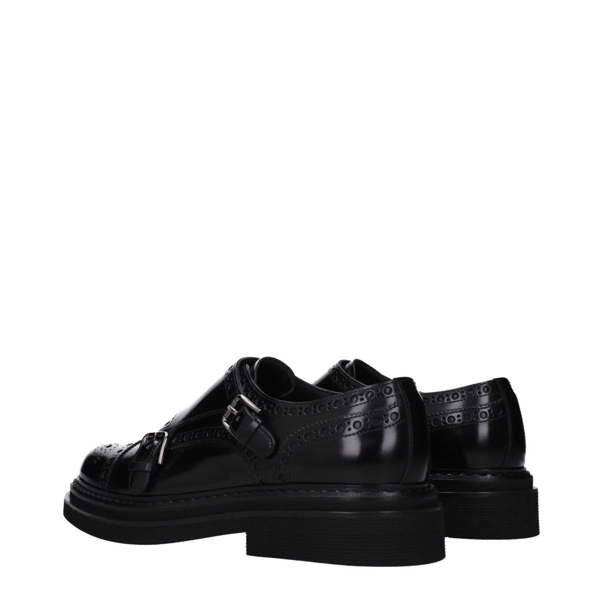Black Leather Oxfords And Derbies