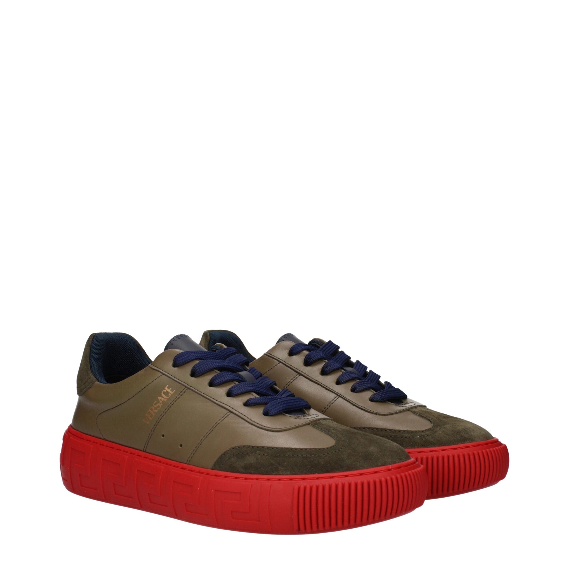 Green Leather Low Tops