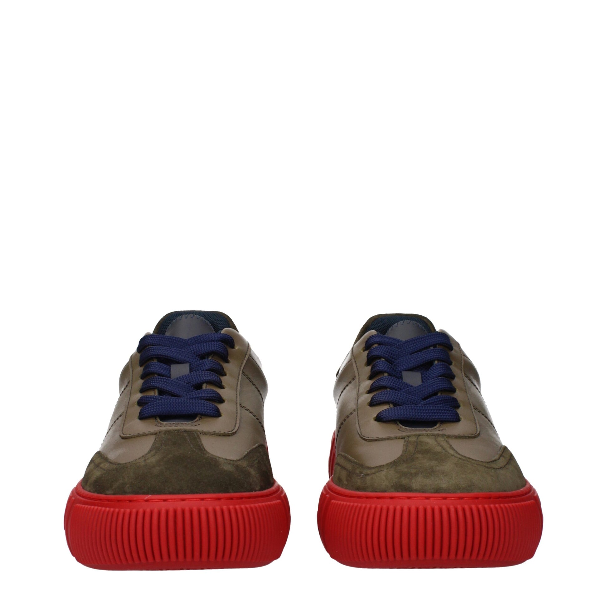 Green Leather Low Tops