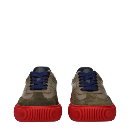 Green Leather Low Tops