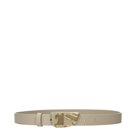Green Leather Regular Belts