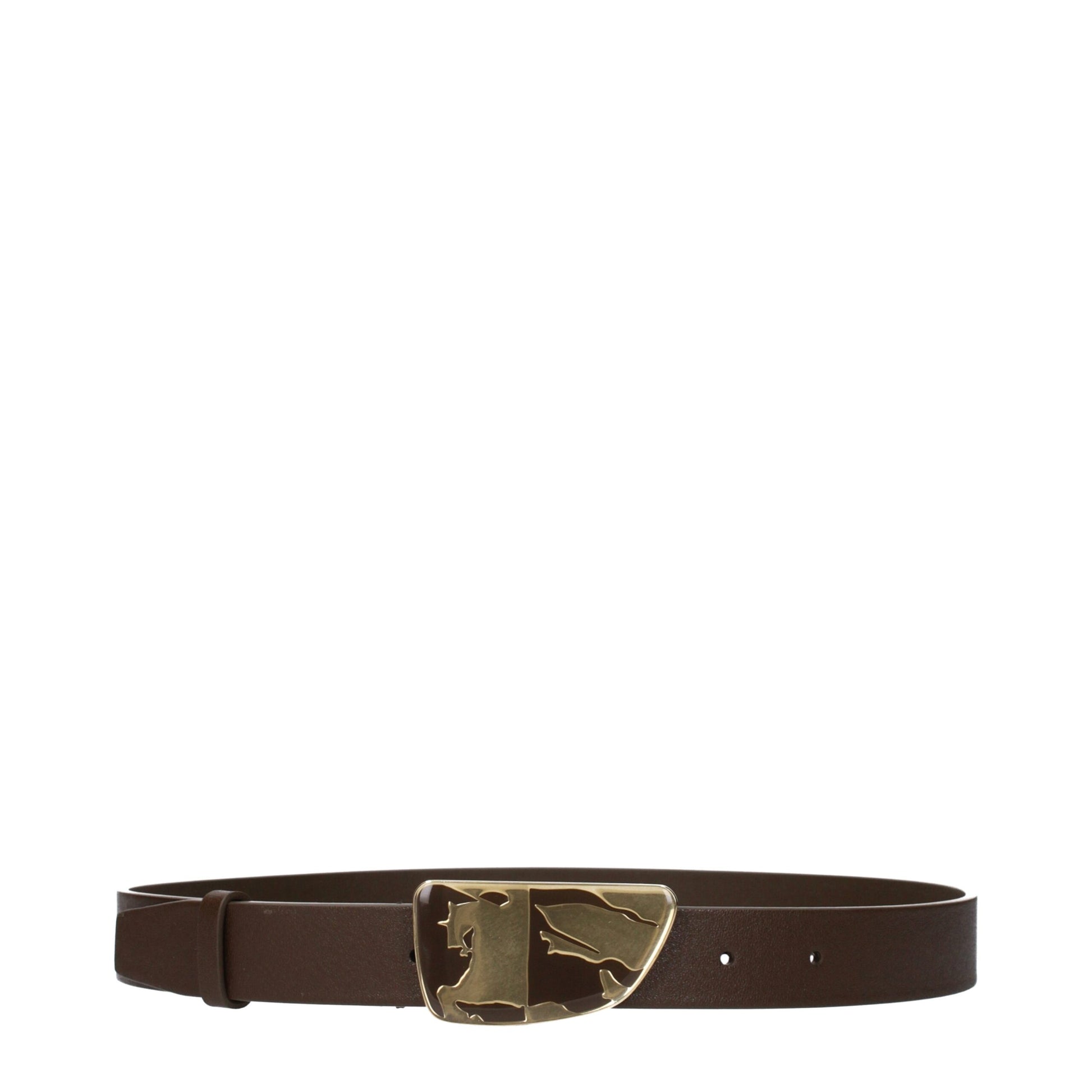 Green Leather Regular Belts