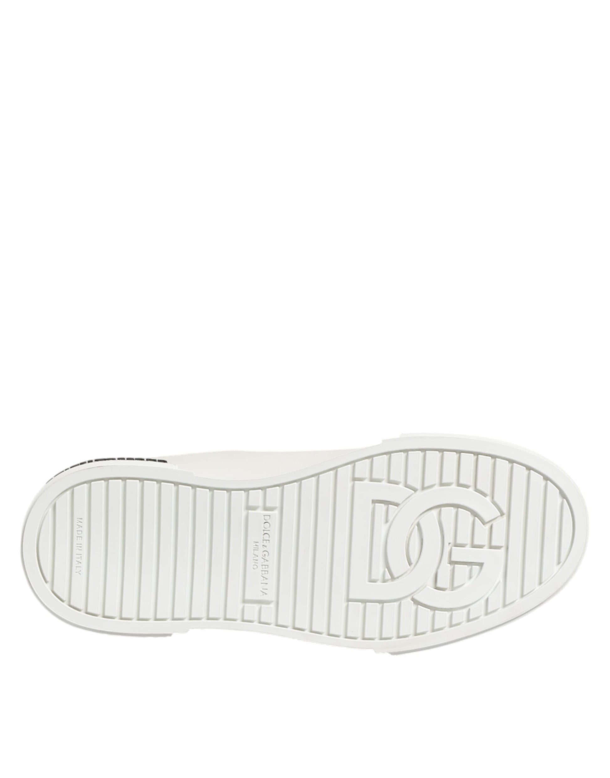 White Portofino Logo Low Top Sneakers Shoes