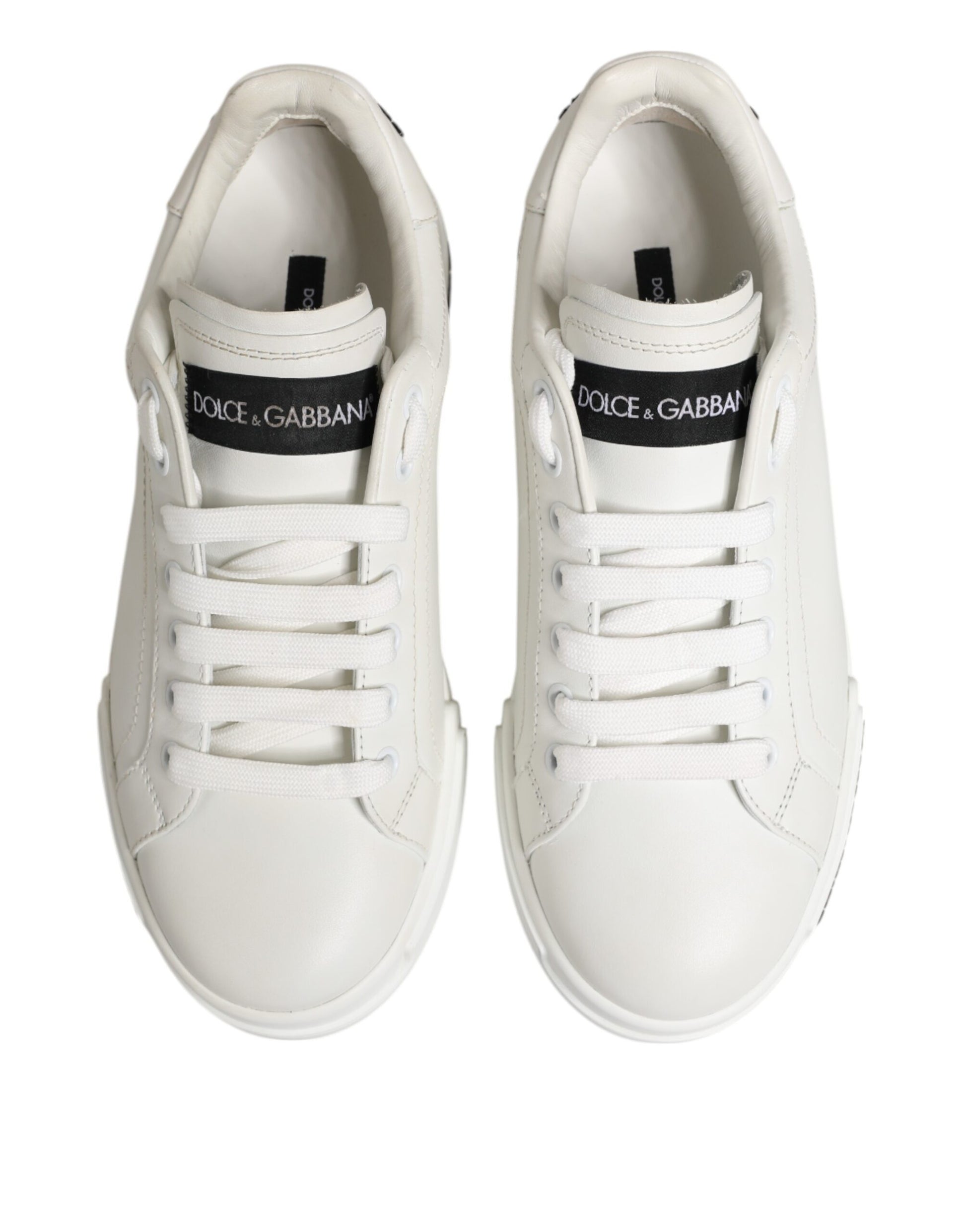 White Portofino Logo Low Top Sneakers Shoes