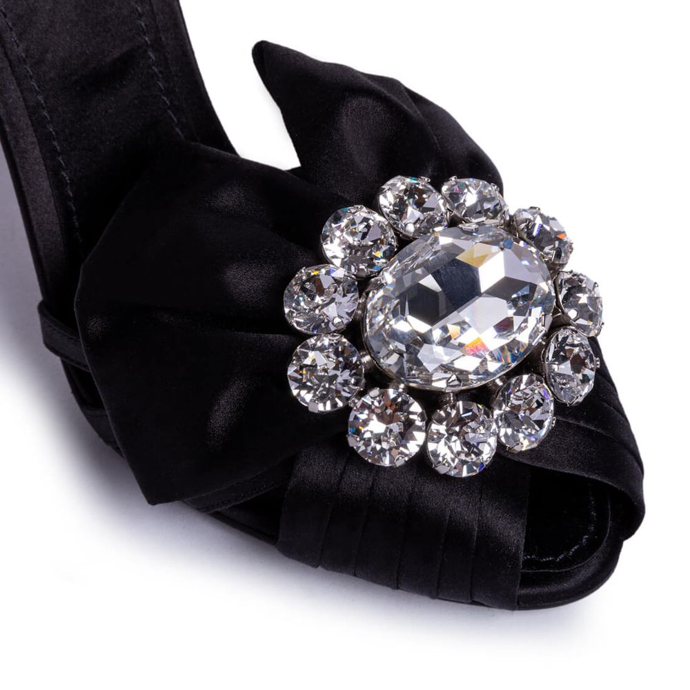 Black Goatskin Sandal