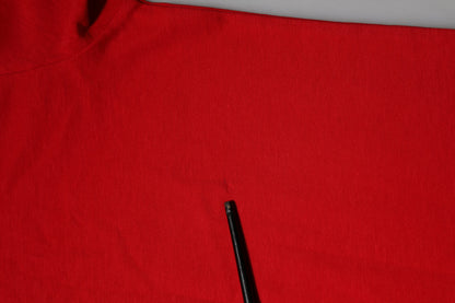 Red Crew Neck Short Sleeves Top T-shirt