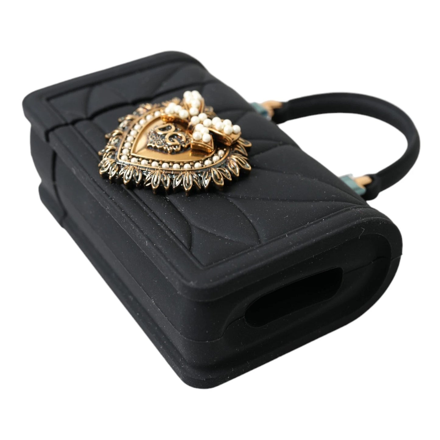 Case Black Silicone Devotion Heart Cover Hand Bag Airpod
