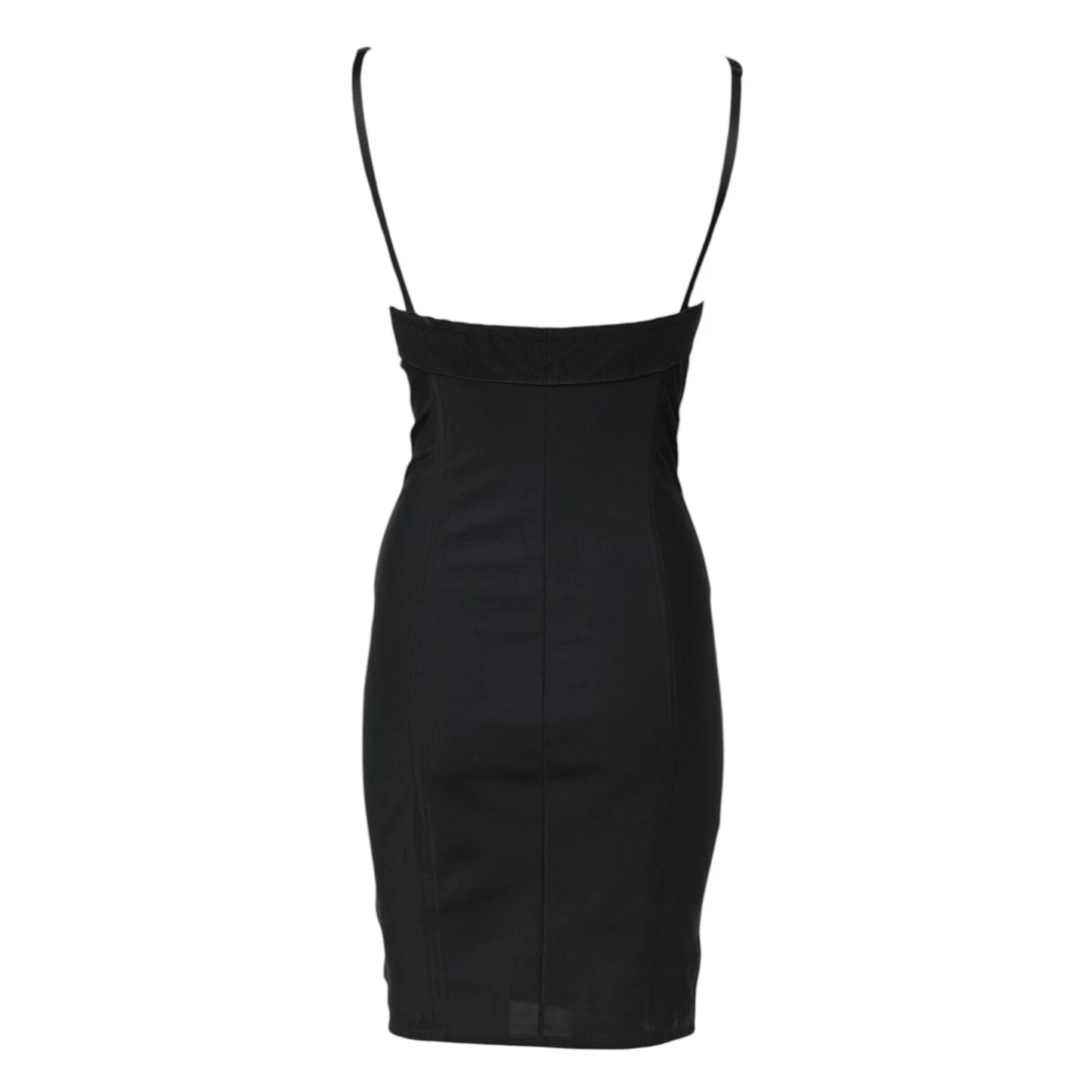 Black Spaghetti Strap Bodycon Sheath Dress