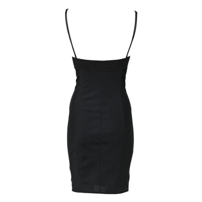 Black Spaghetti Strap Bodycon Sheath Dress