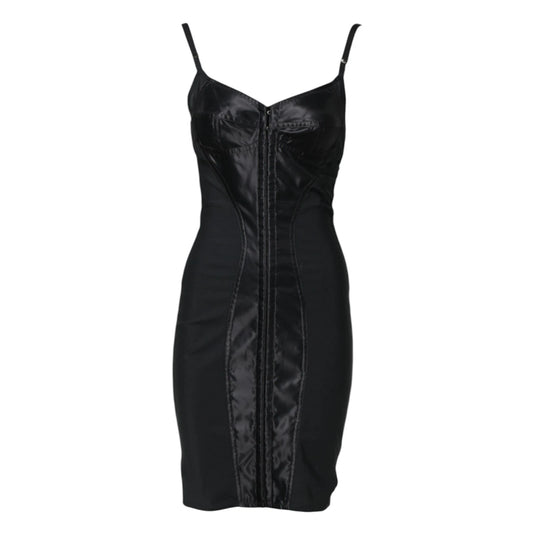 Black Spaghetti Strap Bodycon Sheath Dress