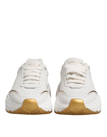 Blanco Oro DAYMASTER Cuero Zapatillas Zapatos