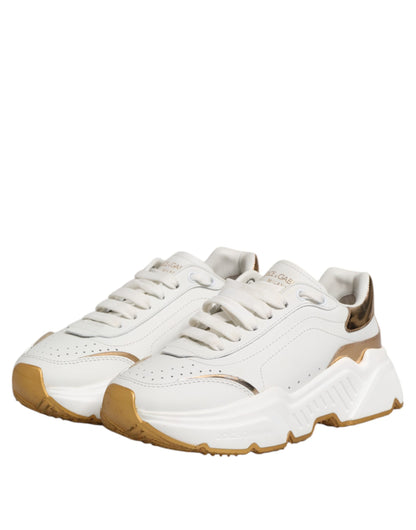 Blanco Oro DAYMASTER Cuero Zapatillas Zapatos