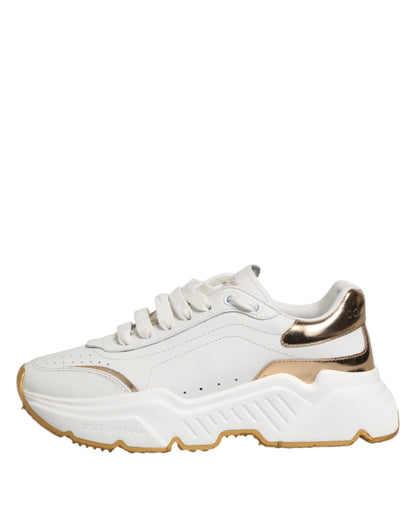 Blanco Oro DAYMASTER Cuero Zapatillas Zapatos