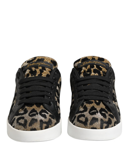 Brown Leopard Portofino Low Top Sneakers  Shoes