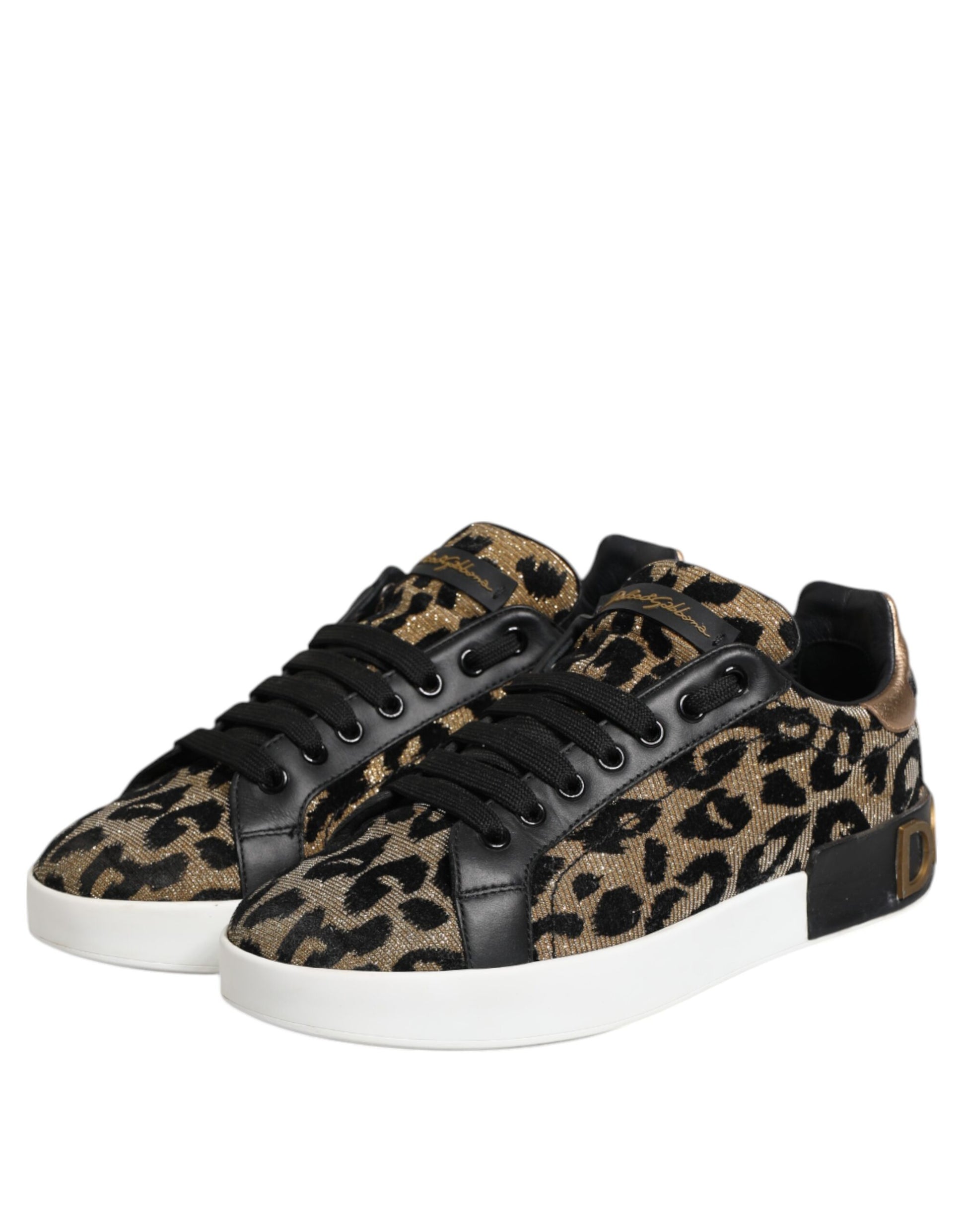 Brown Leopard Portofino Low Top Sneakers  Shoes