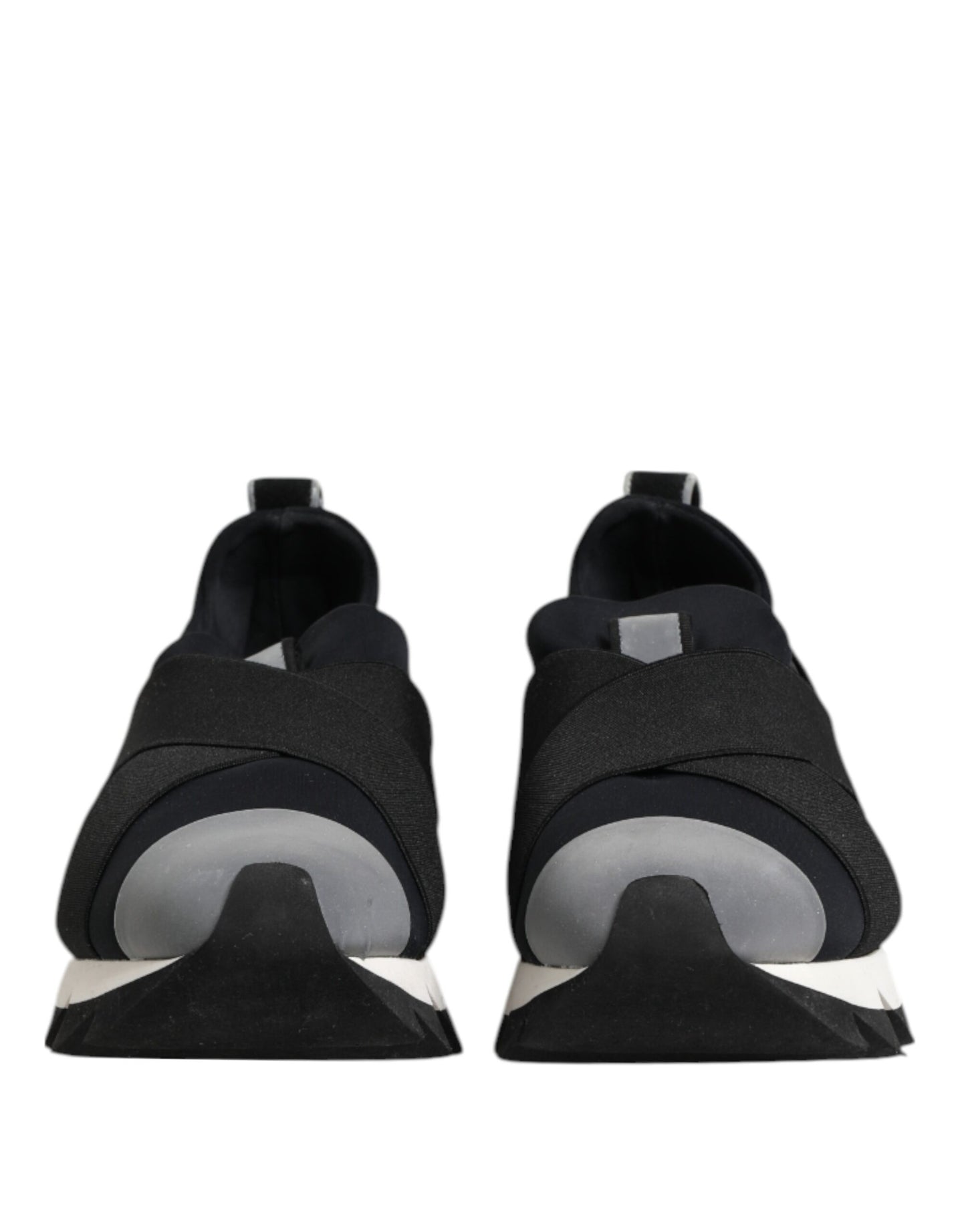 Black Neoprene Stretch Shark Sneakers Shoes