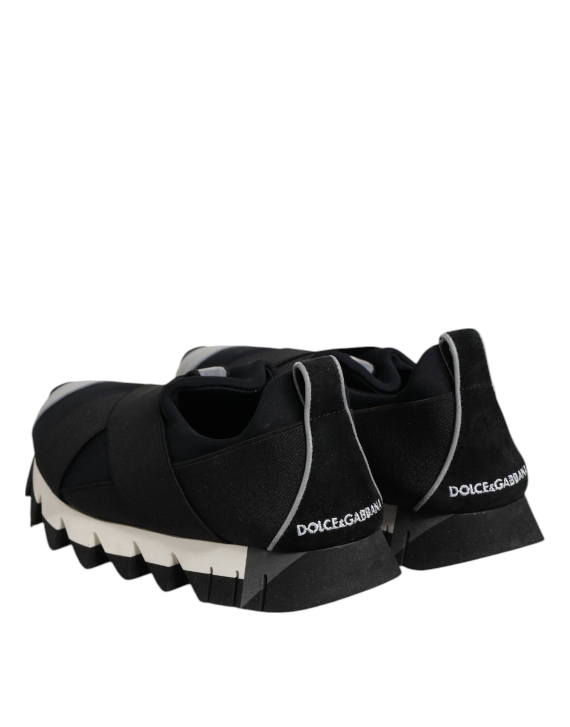Black Neoprene Stretch Shark Sneakers Shoes