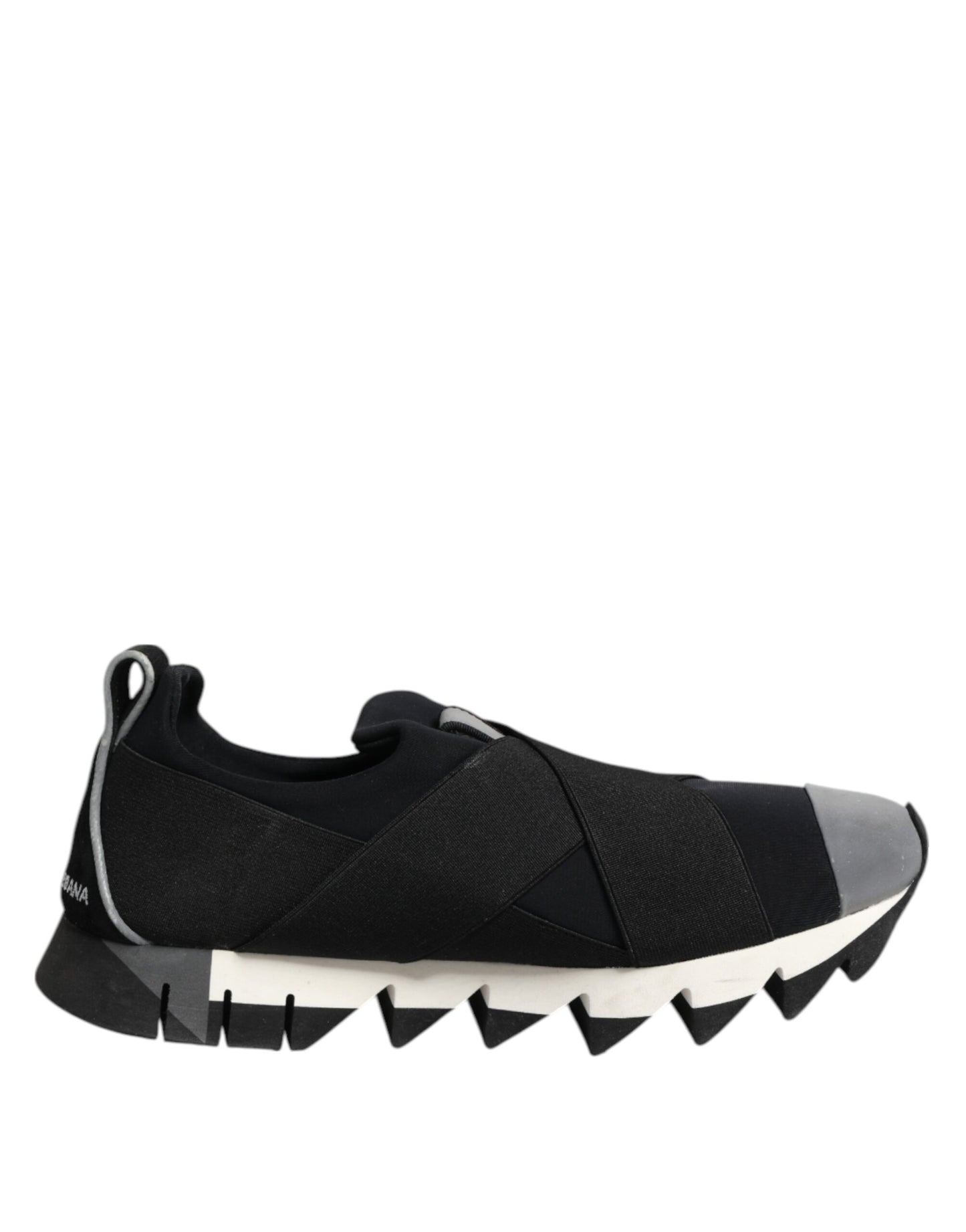 Black Neoprene Stretch Shark Sneakers Shoes