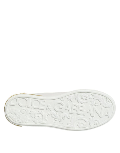 White Yellow Leather Low Top Sneakers Shoes