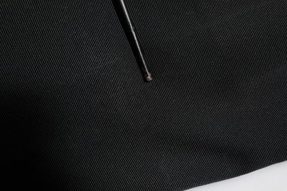 Black Acetate HighWaist Tapered Trouser Pants