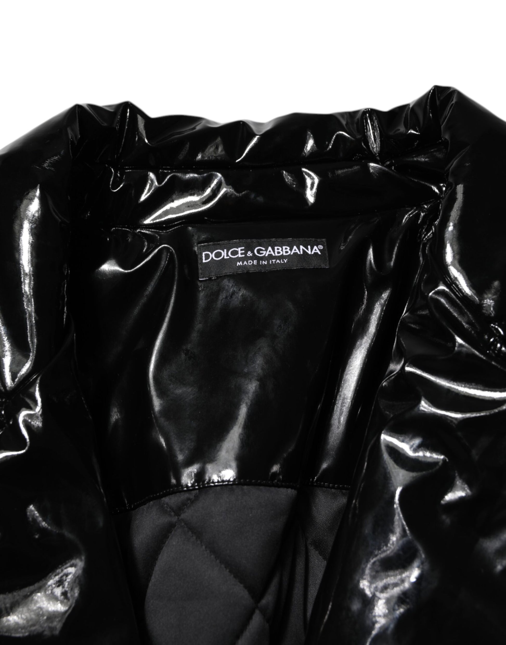 Polyester Black Quilted Puffer Coat  Jacket
