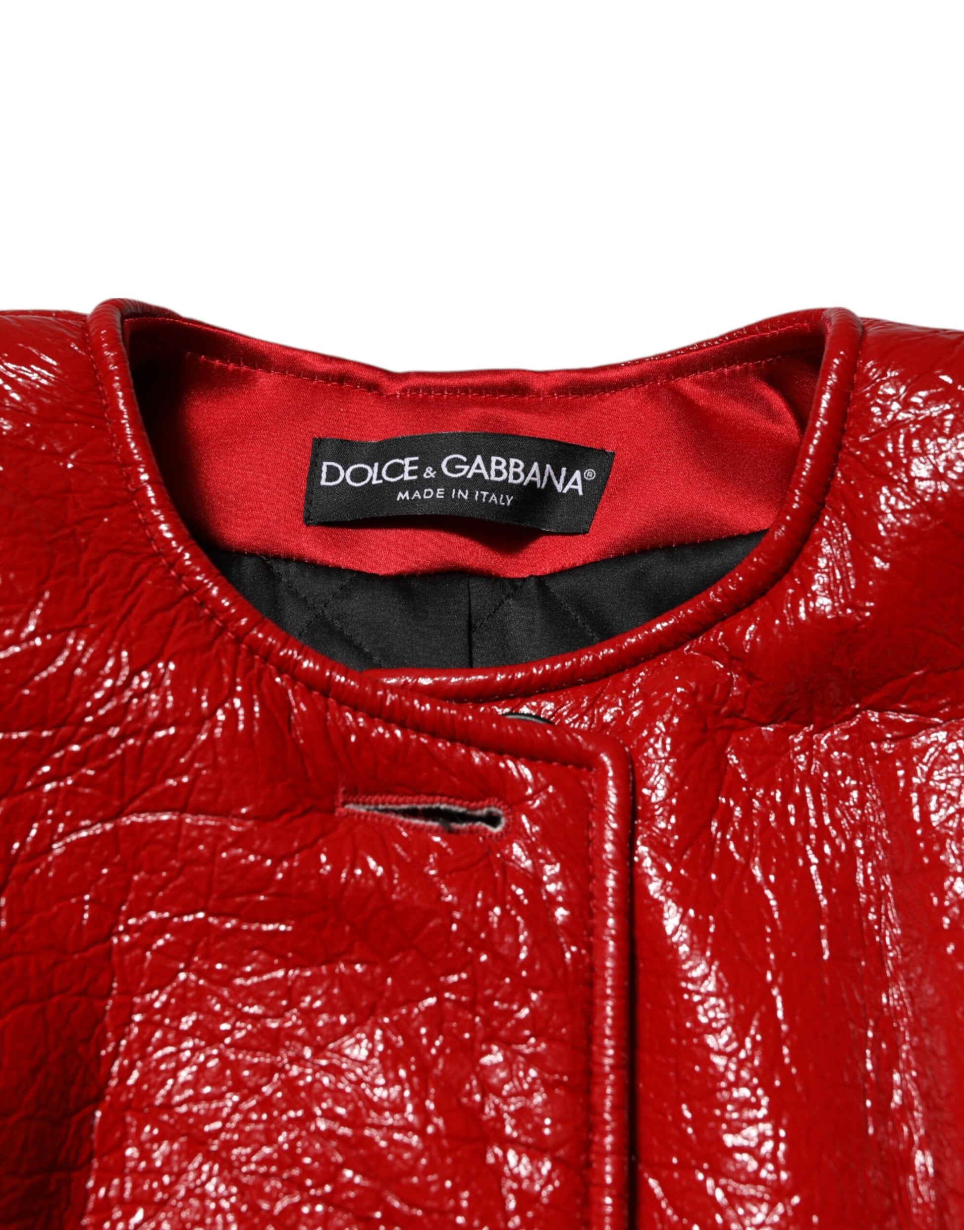 Red Wool Single Breasted Trench Coat Jacket