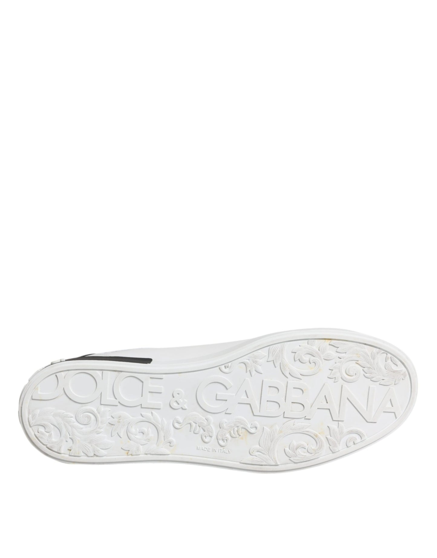 White Black Leather Portofino Sneaker