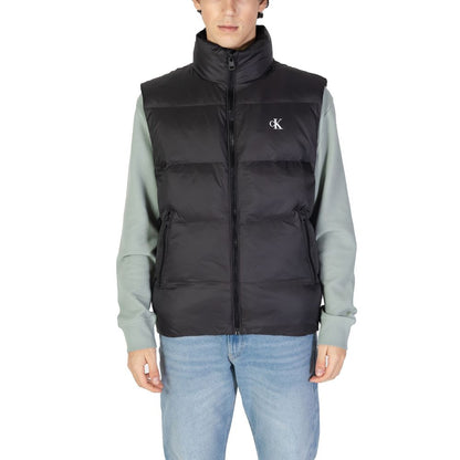 Black Polyamide Sleveless Jacket