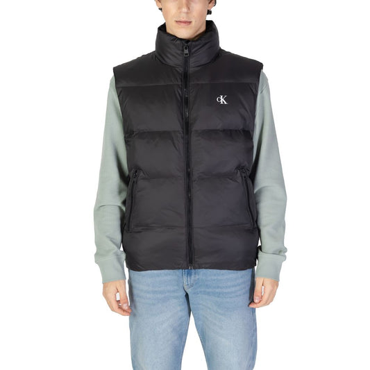 Black Polyamide Sleveless Jacket