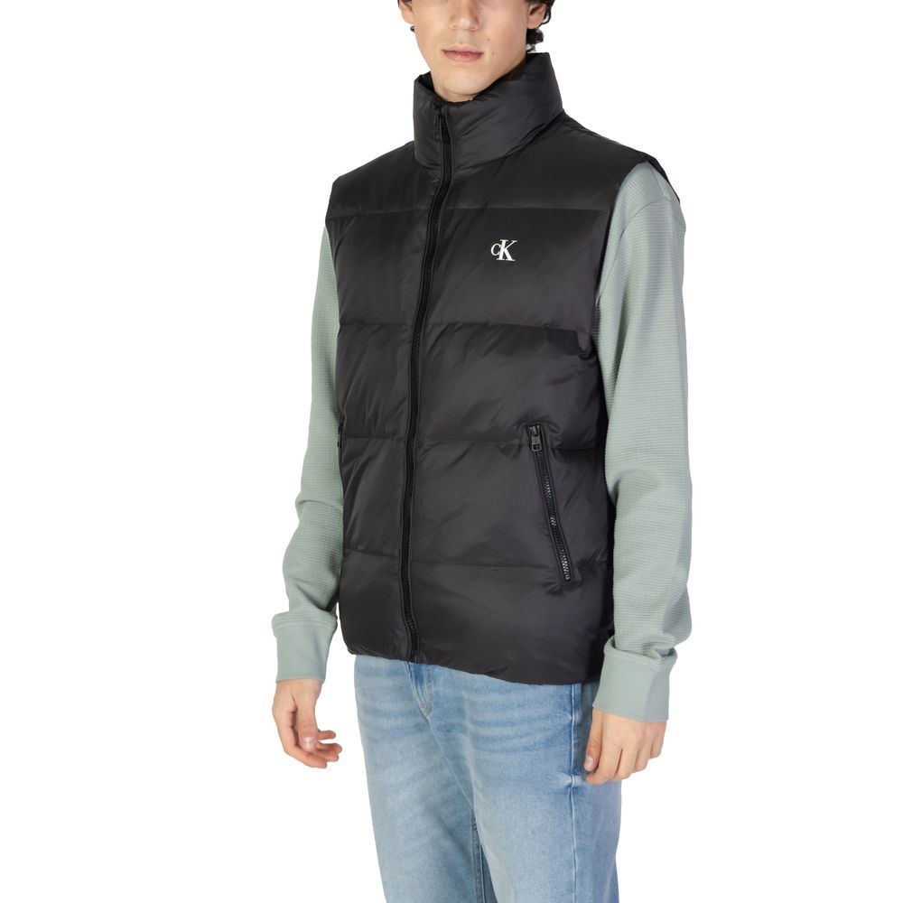 Black Polyamide Sleveless Jacket