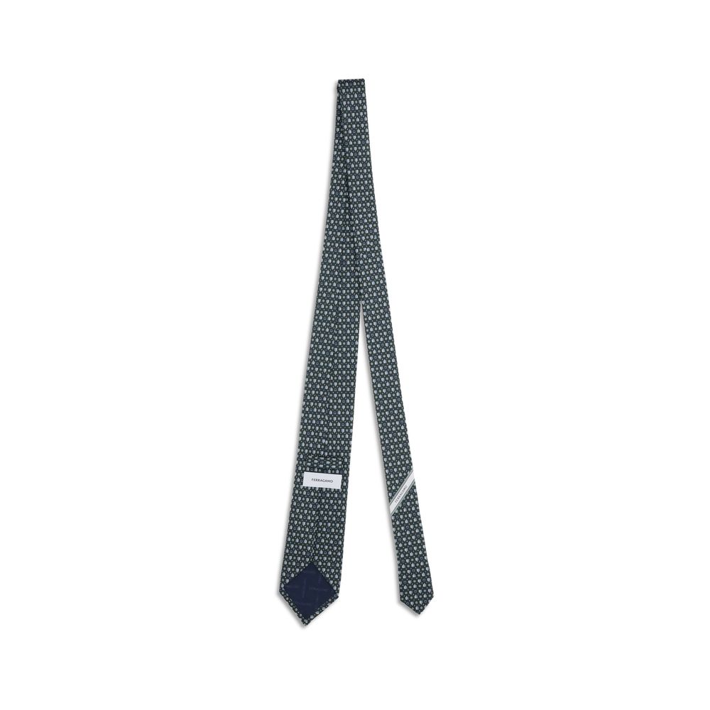Tortoise print silk Tie