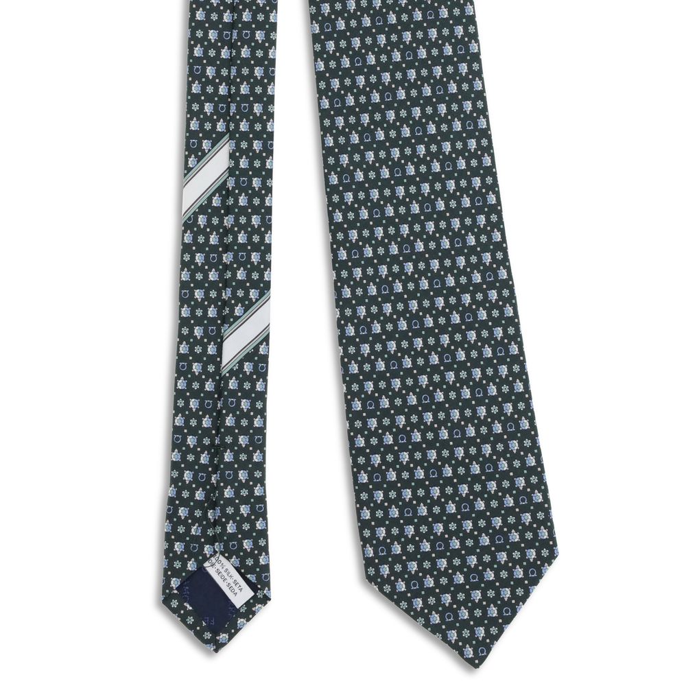 Tortoise print silk Tie