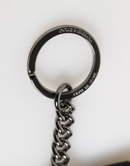 Yellow Logo Nylon Silver Brass Holder Keychain Keyring