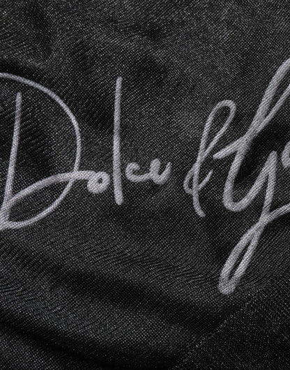 Black Polyester Pullover Sweatshirt Sweater