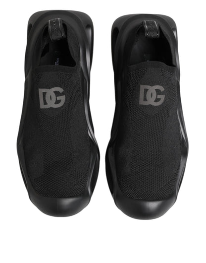 Black Slip On Wave Low Top Men Sneaker Shoes