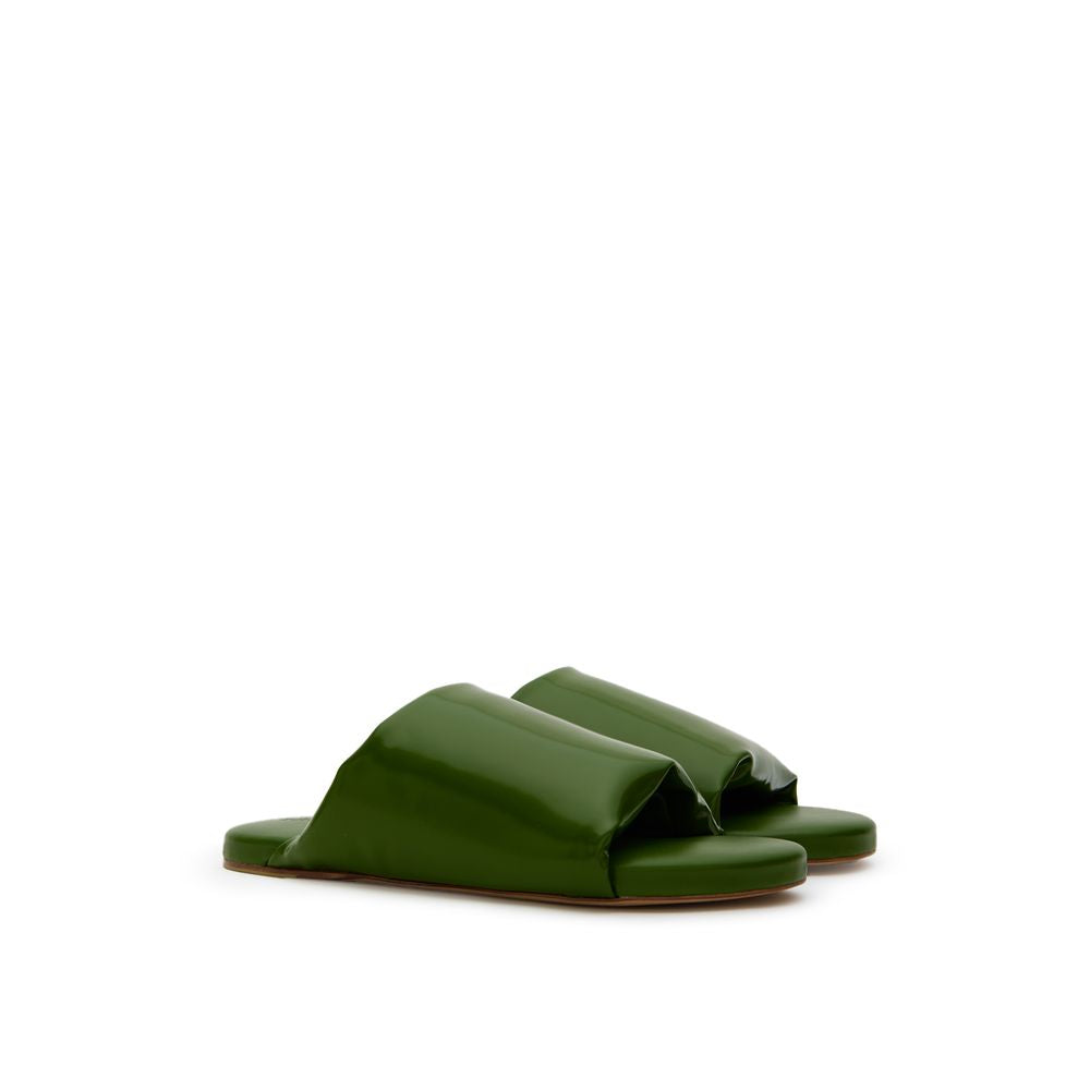 Green Leather Slipper