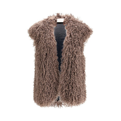 Faux fur vest