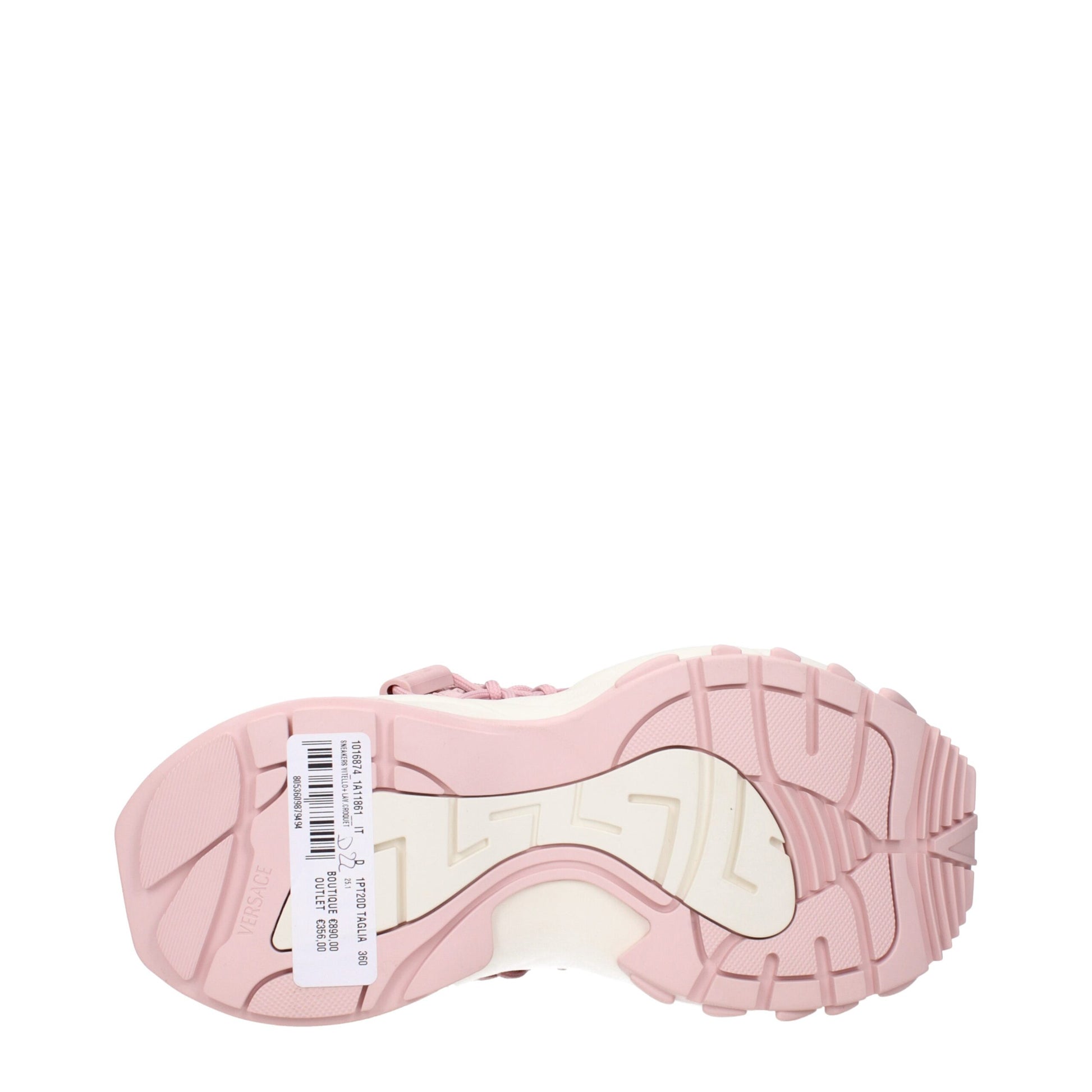Pink Leather Chunky Sneakers