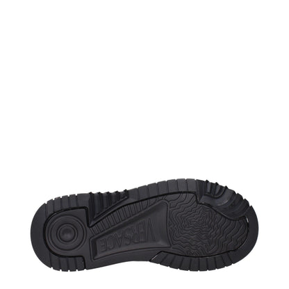 Black Leather Chunky Sneakers