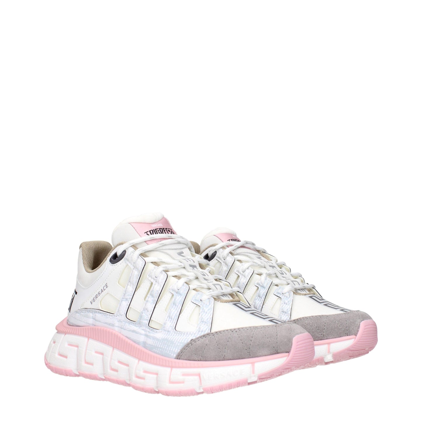 Beige Fabric Athletic Sneakers